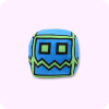 Blue Grinning Face Geometry Dash Plushie