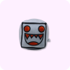 Grey Sharp Tooth Geometry Dash Plushie
