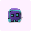 Purple Mismatched Eye Geometry Dash Plushie